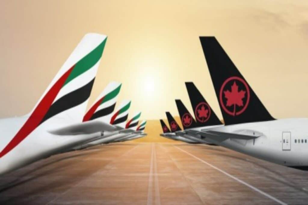 Aeronautique commerciale Emirates et Air Canada signent un accord de 1024x683 1