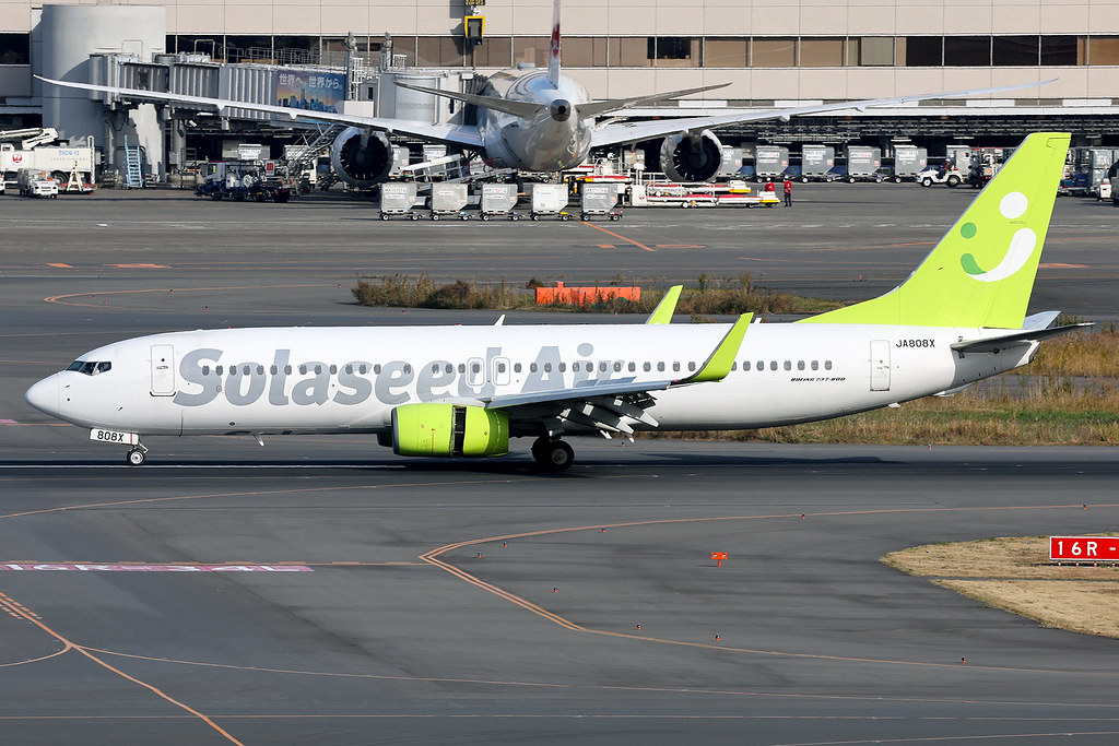 Solaseed Air |  Boeing 737-800 |  JA808X |  Tokyo-Haneda