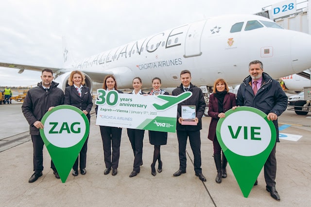 Aerien airline Croatia Airlines marque une etape importante a Vienne